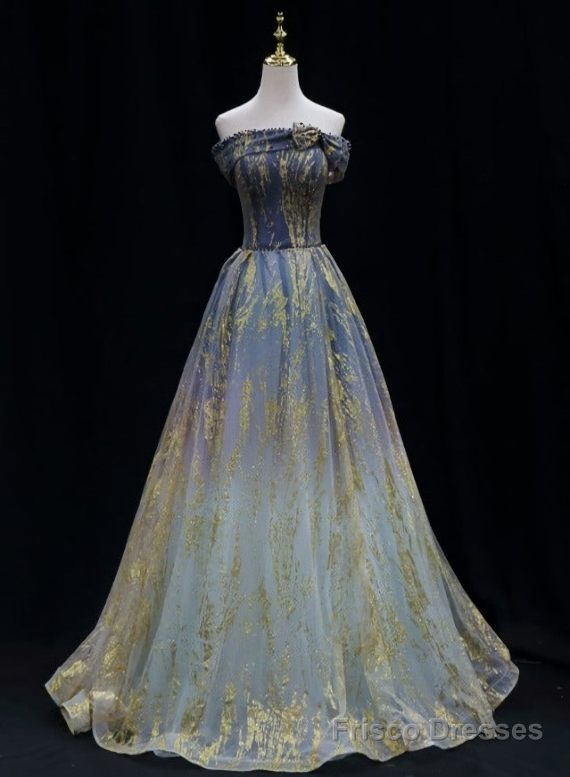 Lovely Tulle Gradient Long Formal Dress Party Dresses, Gradient Evening Party Dresses Main image