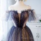 Lovely Tulle Offshoulder Short Formal Prom Dress, Lace Up Homecoming Dress