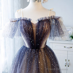 Lovely Tulle Offshoulder Short Prom Dresses, Lace Up Homecoming Dress