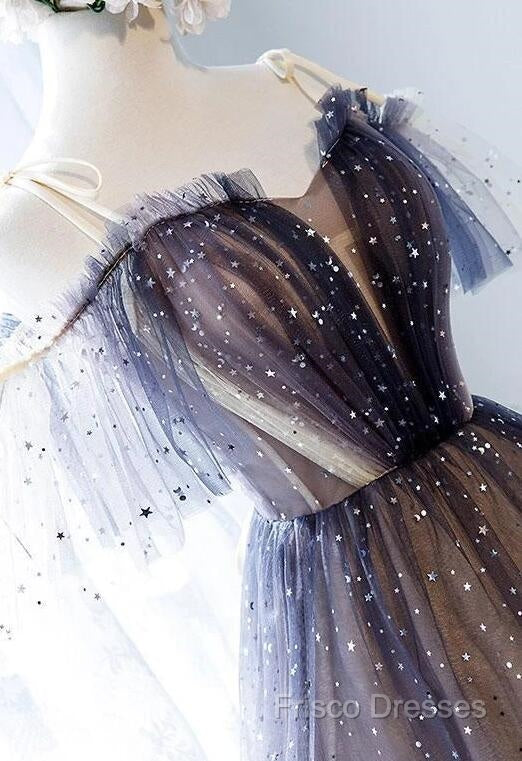 Lovely Tulle Offshoulder Short Formal Prom Dress, Lace Up Homecoming Dress