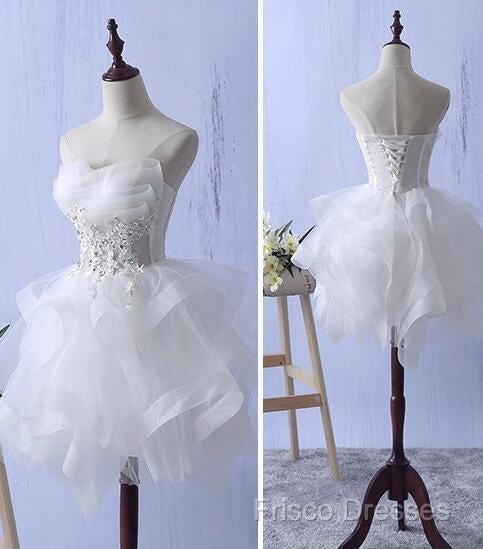 Lovely Tulle Short Party Dress, Cute Teen Junior Formal Prom Dress Secondary image