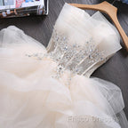 Lovely Tulle Short Party Dress, Cute Teen Junior Formal Prom Dress