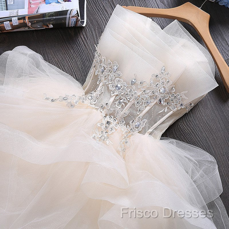 Lovely Tulle Short Party Dress, Cute Teen Junior Formal Prom Dress