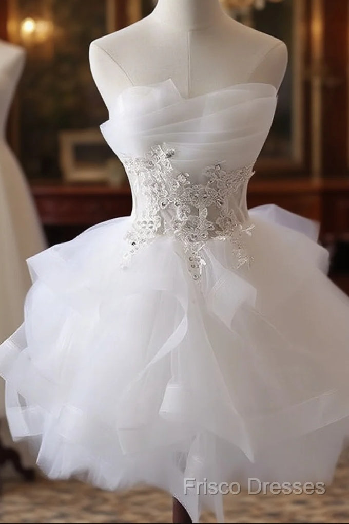Lovely Tulle Short Party Dress, Cute Teen Junior Formal Prom Dress Main image