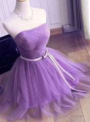 Lovely Tulle Short Party Dress, Handmade Formal Dresses