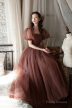 Lovely Tulle Tea Length Graduation Dress, A-Line Party Dress