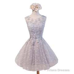 Lovely Vintage Sleeveless Full Floral Prints Appliques  Clairvoyant Outfit Lace Up Back Homecoming Dress