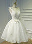 Lovely White Short Graduation Party Dress, Prom Dresses
