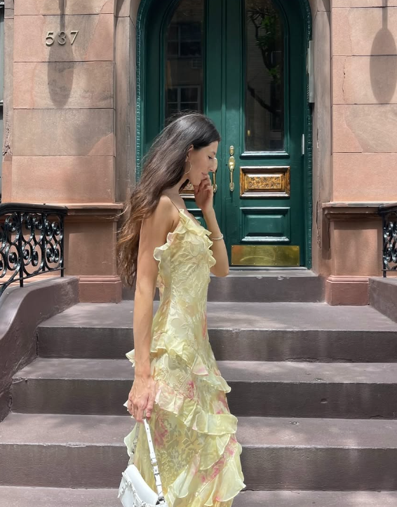 Lovely Yellow Ruffles Long Prom Dress Evening Dress Secondary image