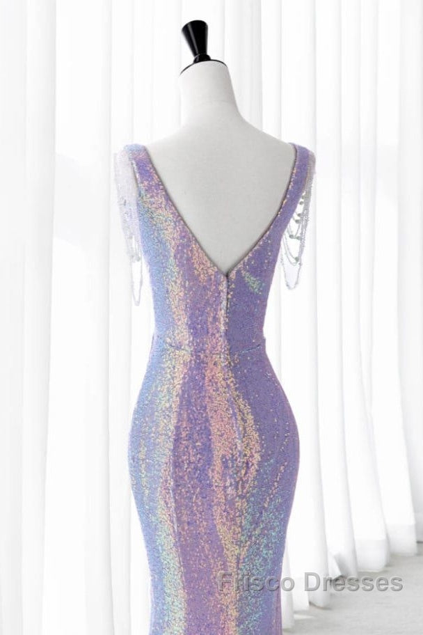 Luxurious Shiny Long Sequin Formal Prom Dress