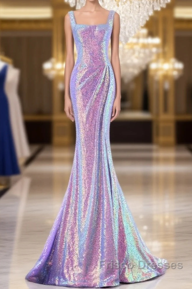 Luxurious Shiny Long Sequin Formal Prom Dress Main image