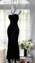 Luxury Dark Green Mermaid Bead Embroidered Chiffon Long Prom Dress Evening Dress