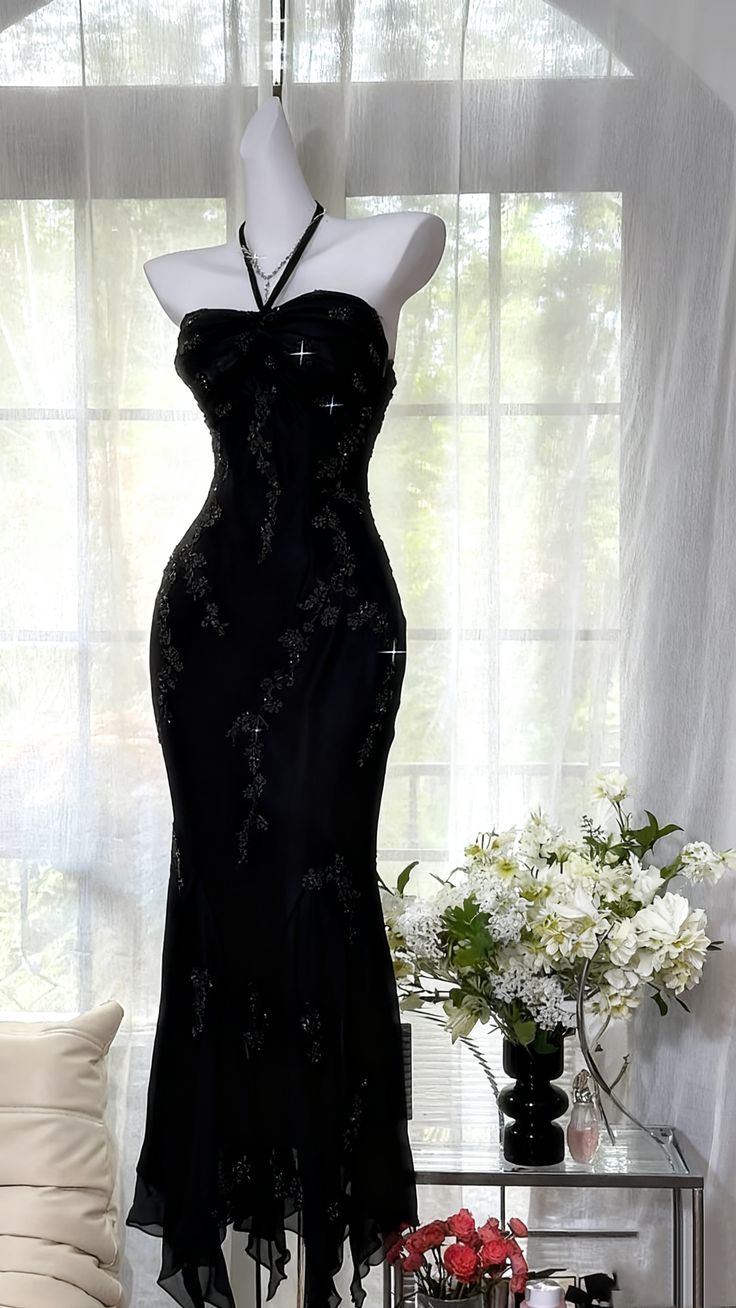 Luxury Dark Green Mermaid Bead Embroidered Chiffon Long Prom Dress Evening Dress
