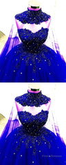 Luxury Lace Beaded Sweetheart Ball Gown Wedding Dress With Cape Prom Dress