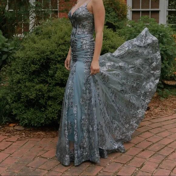 Luxury Mermaid Black Girl Long Prom Dress Birthday Outfit