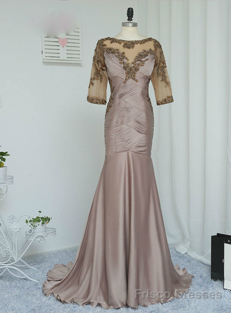 Marvelous Brown Mother Of The Bride Dresses Mermaid Half Sleeves Main image