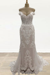 Mermaid Appliques Wedding Dresses Off The Shoulder