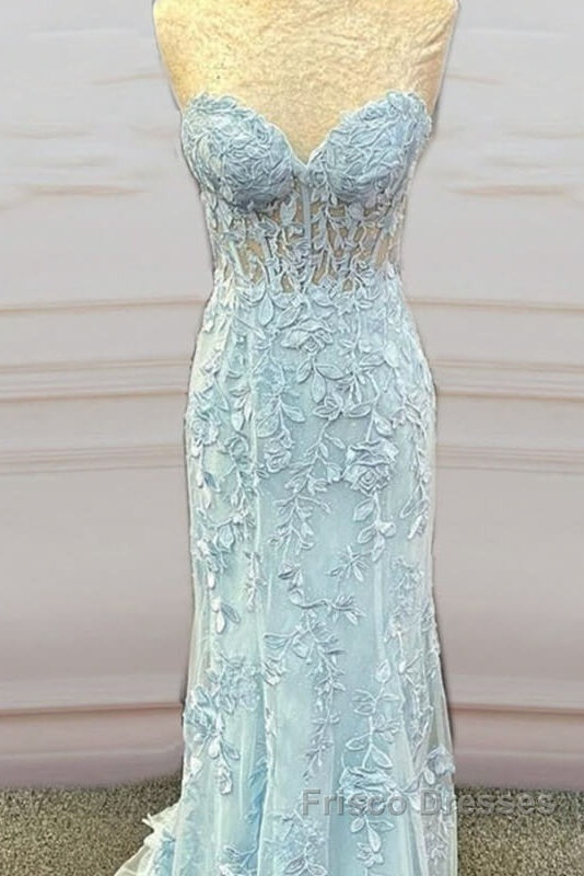 Mermaid Bay Blue Lace Corset Dress