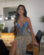 Gorgeous Beaded Slit Prom Dress Evening Dress