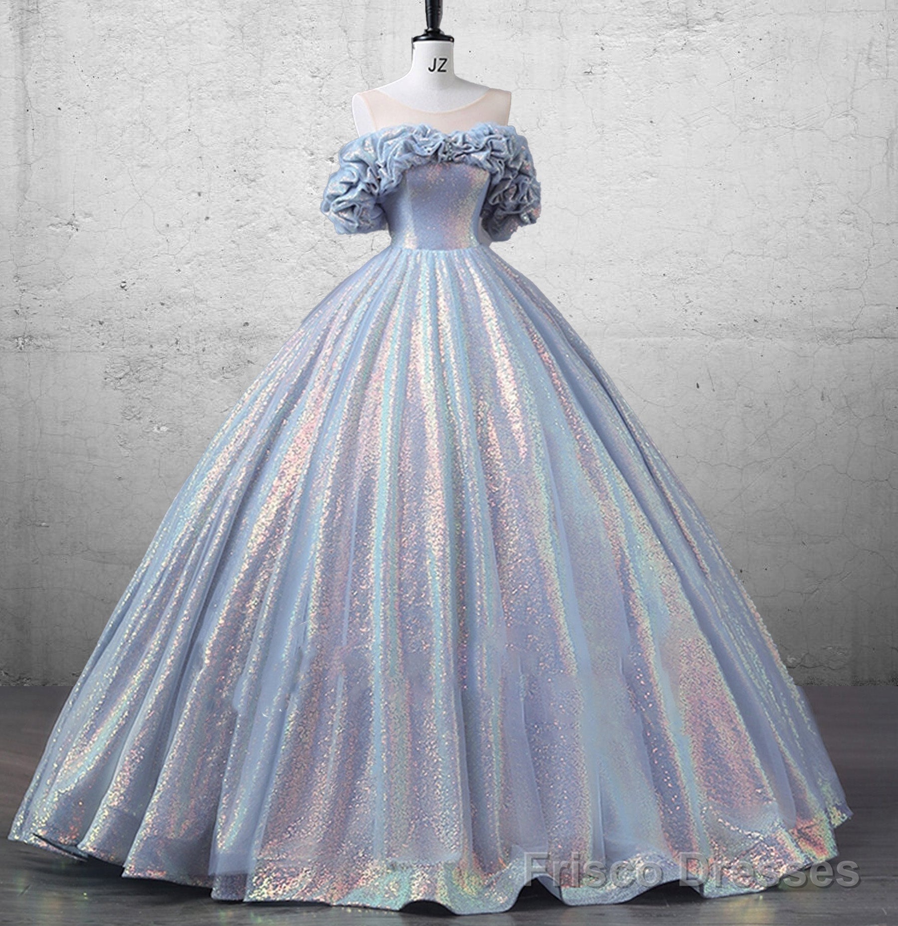 Mermaid  Blue Bridal Gown Fairy Prom Dress Dress Main image