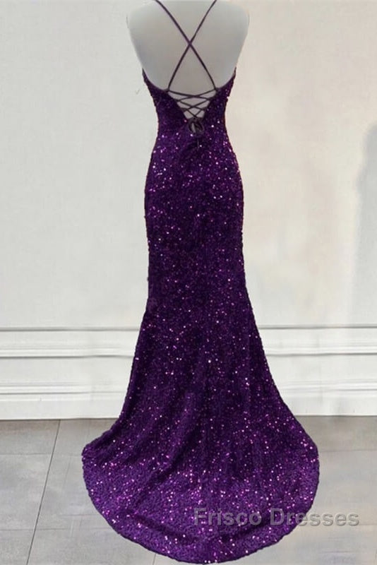 Mermaid Dark Purple Sequin Dress Secondary image