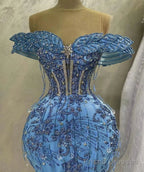 Mermaid Evening Dress Beaded Formal Prom Gown