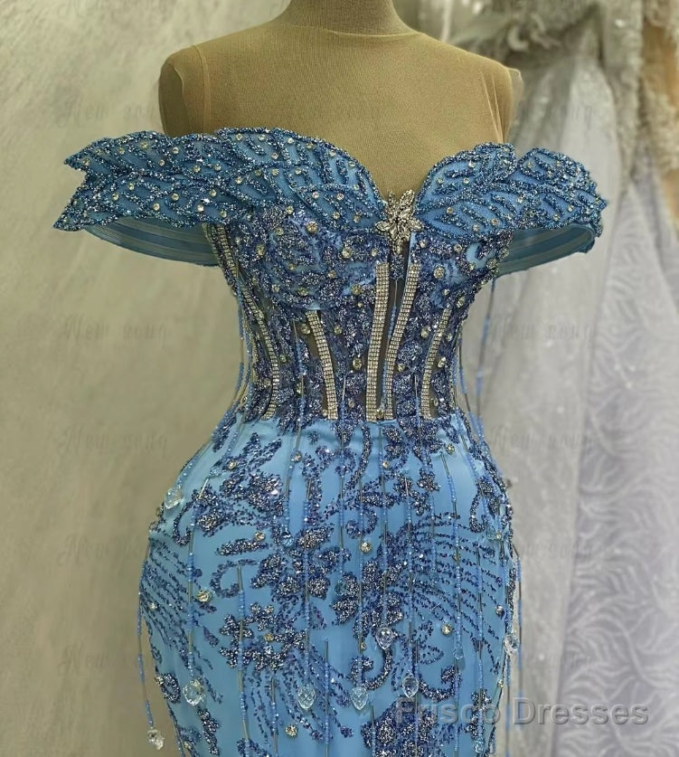 Mermaid Evening Dress Beaded Formal Prom Gown