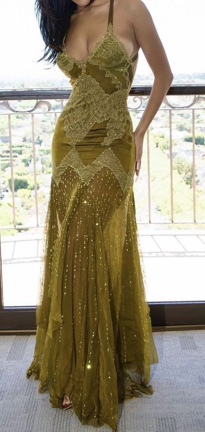 Beatuy Mermaid Sequins Lace Tulle Evening Dress Long Prom Gown With Slit Main image