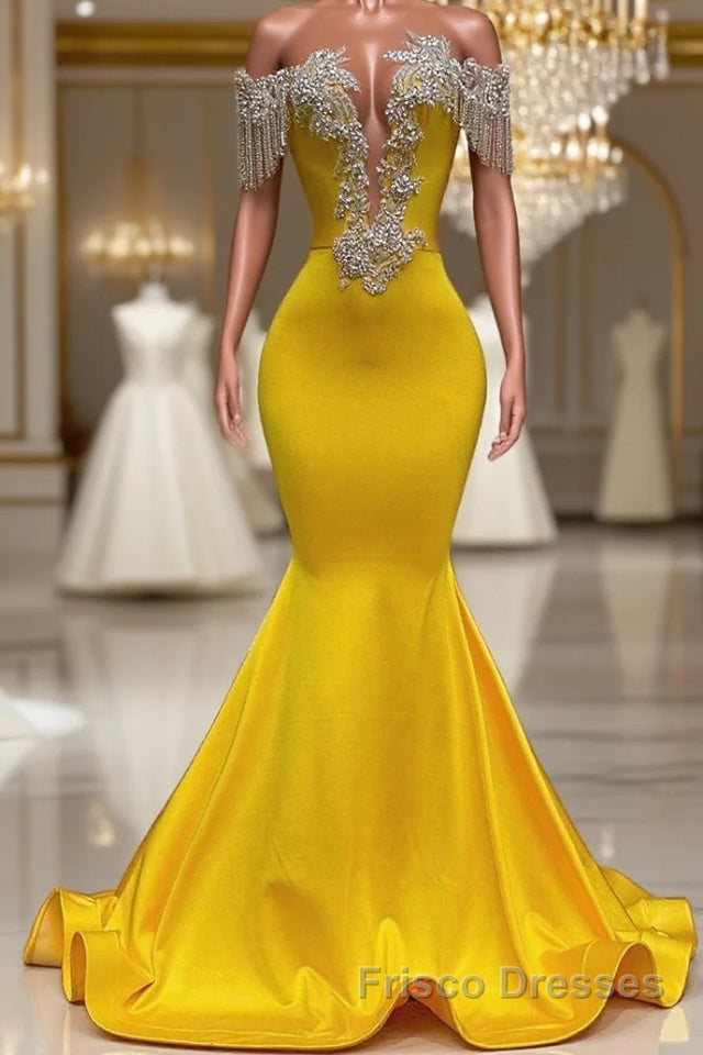 Mermaid Jewel Beading Applique Floor-length Sleeveless Open Back Formal Prom Dresses Main image