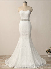 Mermaid Lace Sweetheart Lace Wedding Dress