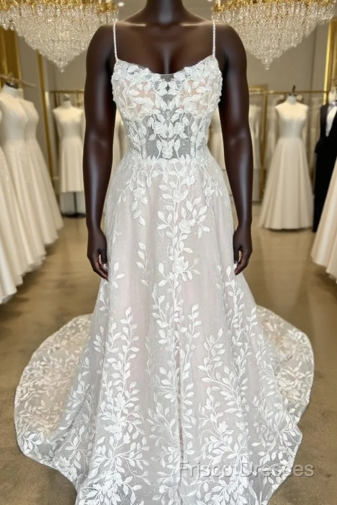 Mermaid Lace/Tulle A-Line Wedding Dress With Open Back