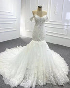 Mermaid Lace Wedding Off The Shoulder Bridal Gowns