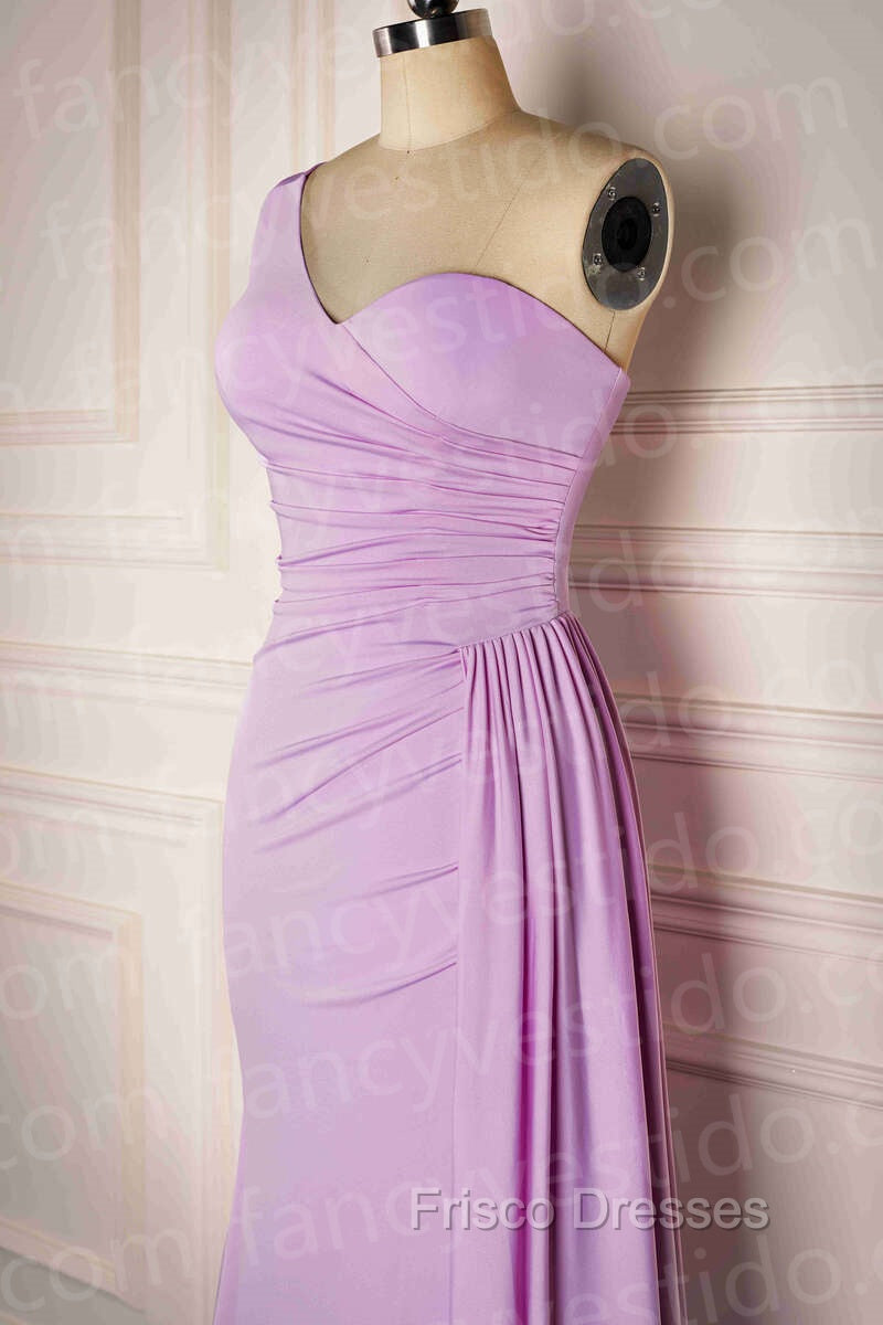 Mermaid One Shoulder Long Bridesmaid Dress Secondary image