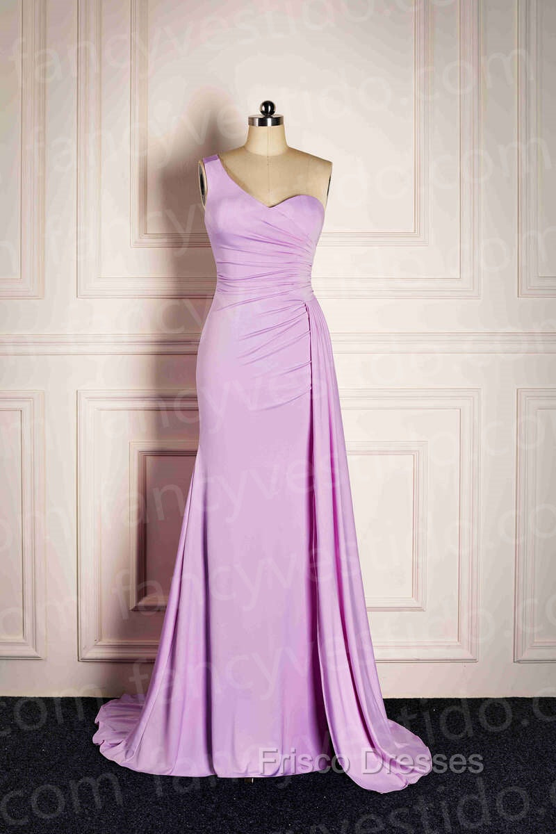 Mermaid One Shoulder Long Bridesmaid Dress