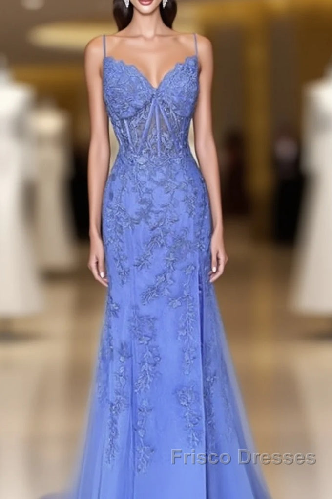 Mermaid Periwinkle Lace Overlay Dress Main image