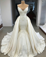 Mermaid Prom Dresses V Neck Wedding Gown