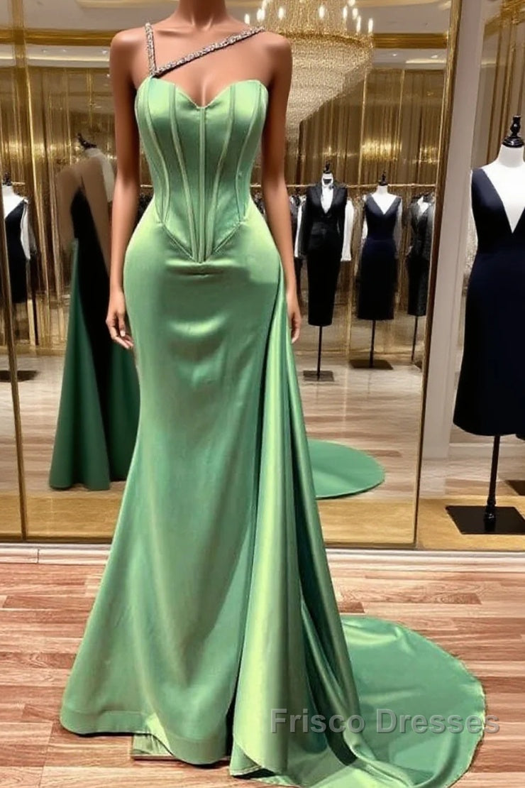 Mermaid Sage Corset Slit Dress Main image