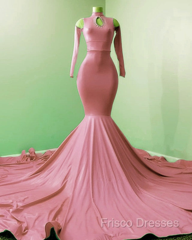 Mermaid Satin Cold Shoulder Formal Prom Dress Secondary image
