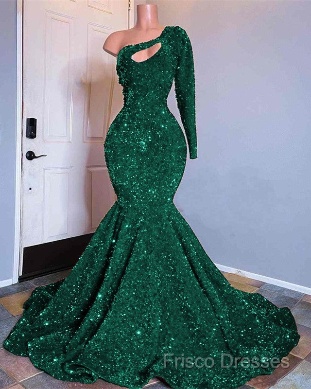 Mermaid Sequin One Shoulder Formal Prom Dress