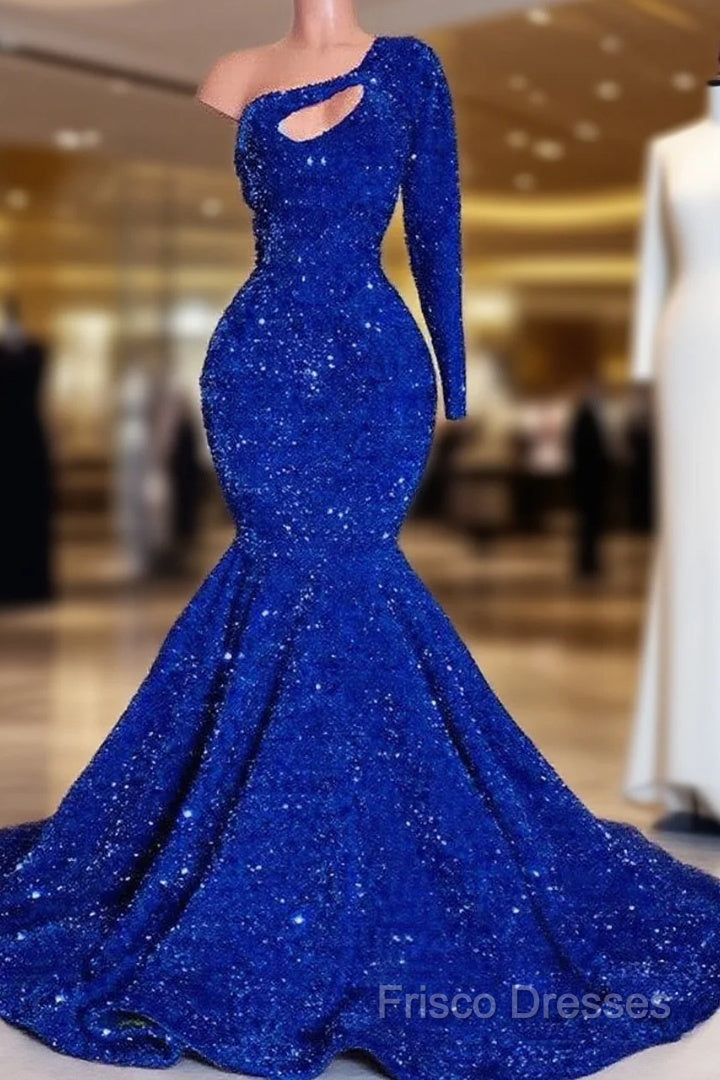 Mermaid Sequin One Shoulder Formal Prom Dress