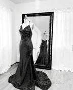 Mermaid Sequins Bridesmaid Dress Cowl Neck