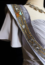 Mermaid Spaghetti Strap Chiffon Beaded Sequin Long Formal Prom Dress Embroidered Applique Formal Gown