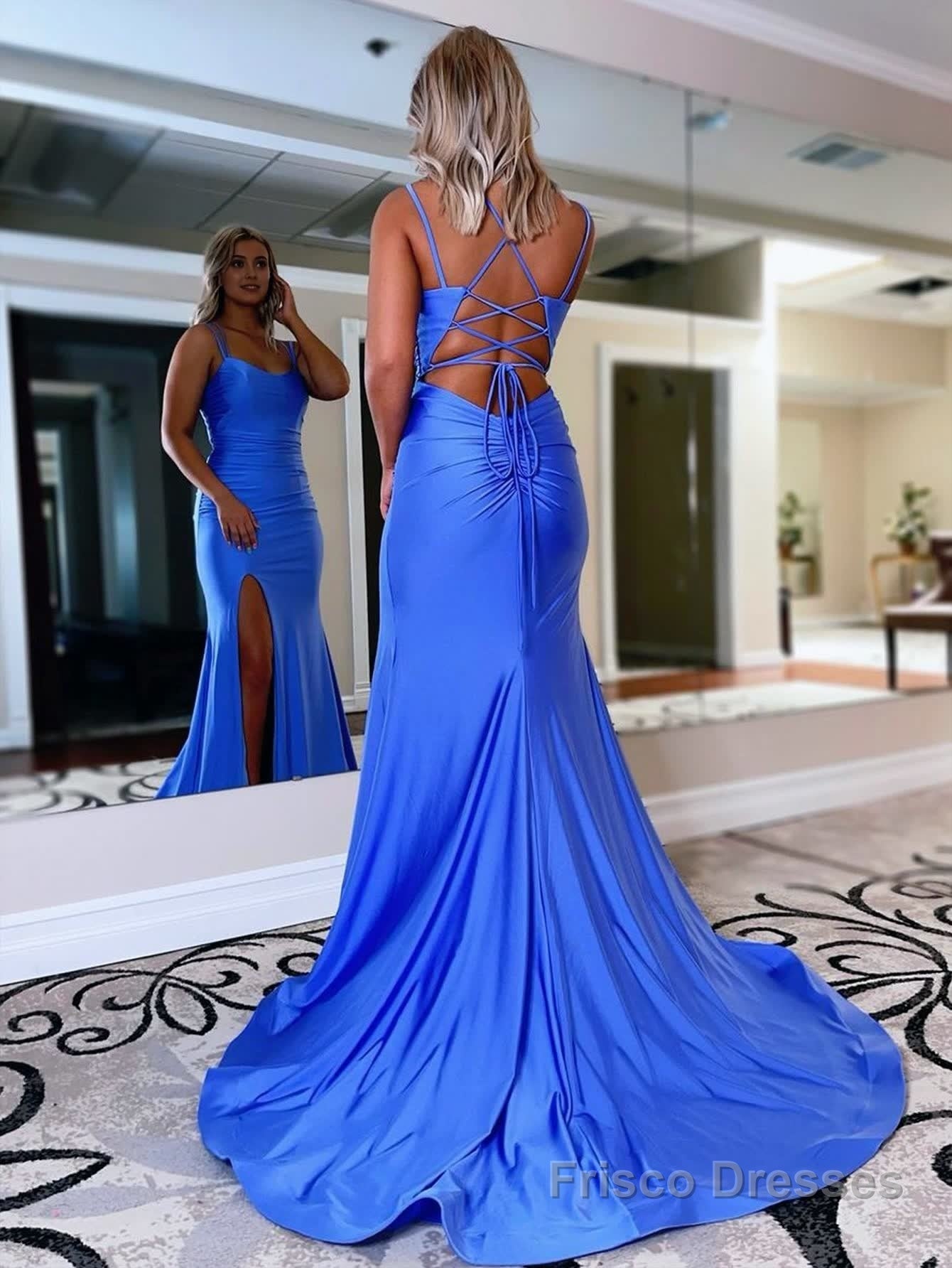 Mermaid Spaghetti Straps Jersey Prom Dress Secondary image