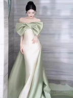 Mermaid Strapless Satin Party Dress Long Prom Dress