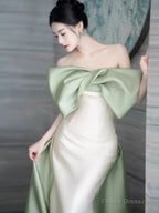 Mermaid Strapless Satin Party Dress Long Prom Dress