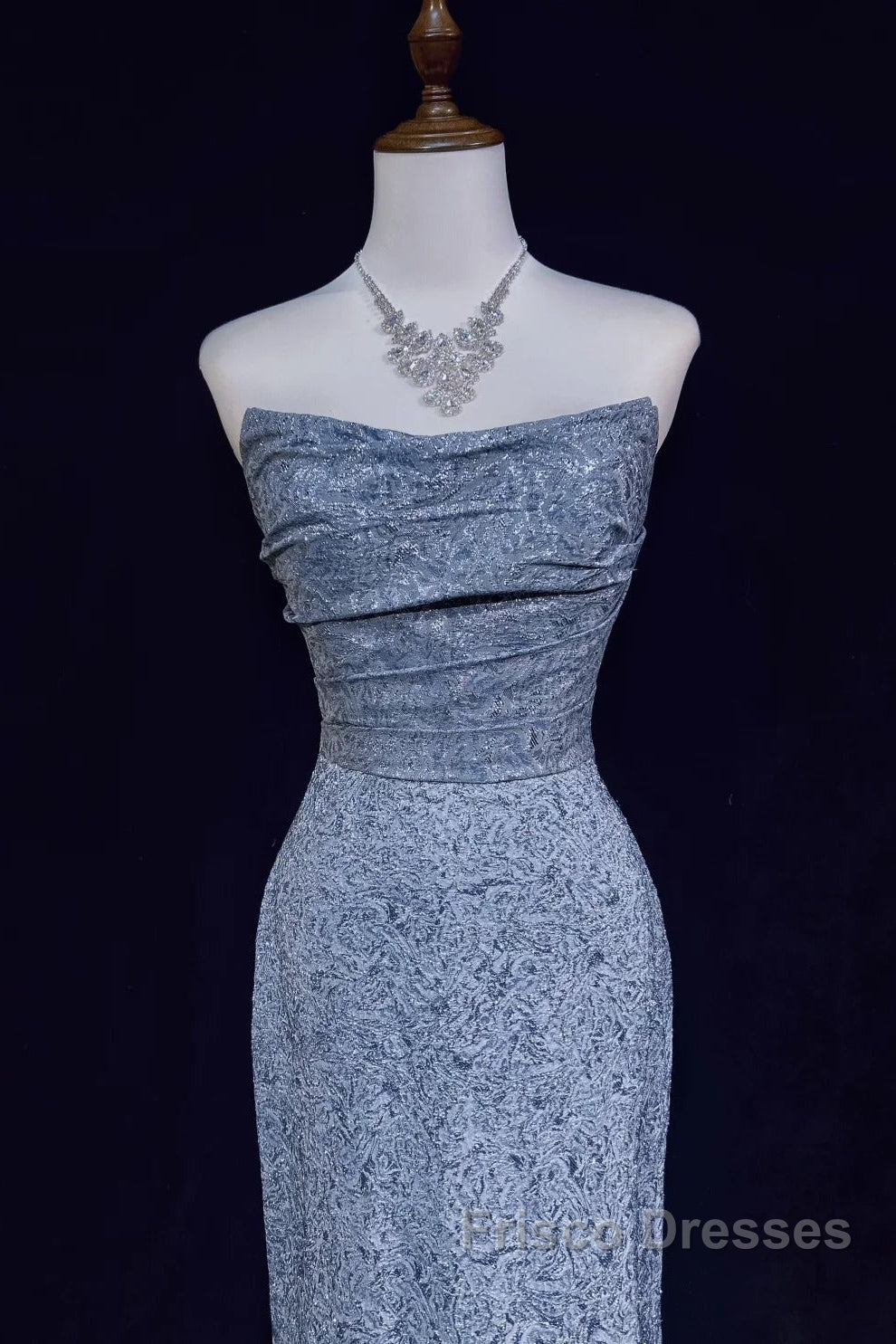 Mermaid Strapless Sequined Long Formal Prom Dress Elegant Formal Evening Dress Secondary image