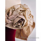 Mermaid Strapless Wine Red Long Formal Prom Dress