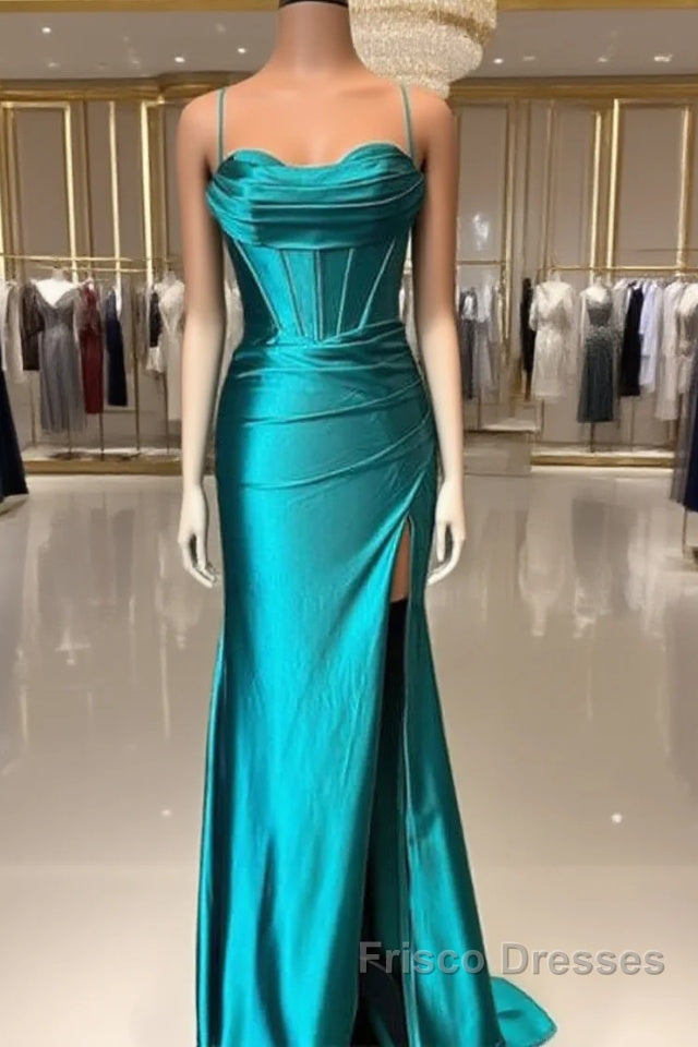 Mermaid Sweetheart Corset Back Satin Dress Main image