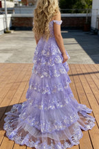 Mermaid / Trumpet Prom Dresses Corsets Dress Formal Court Train Sleeveless Off Shoulder Tulle With Sequin Slit