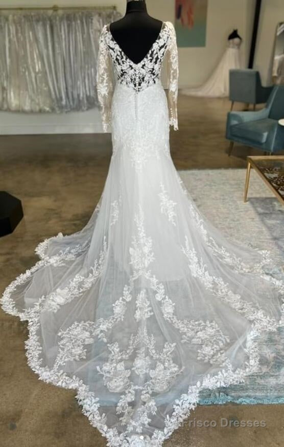 Mermaid Tulle/Lace Wedding Dress With Long Sleeves